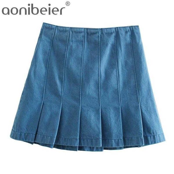 denim skirt spring summer women casual pleated skirts side zipper high waist wash blue a-line mini streetwear 210604, Black
denim skirt spring summer women casual pleated skirts side zipper high waist wash blue a-line mini streetwear 210604, Black