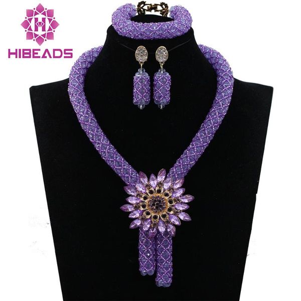 earrings & necklace elegant lilac wedding african beads jewelry set clear purple crystal nigerian bead necklaces bracelet celebration qw285, Silver
earrings & necklace elegant lilac wedding african beads jewelry set clear purple crystal nigerian bead necklaces bracelet celebration qw285, Silver