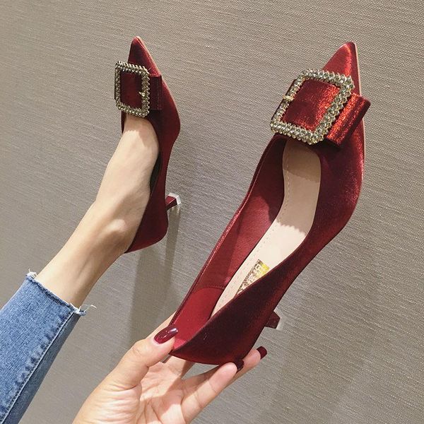 dress shoes women high heel 2021 fashion metal decoration pointed toe pumps 5.5 cm thin ladies 3 colors, Black
dress shoes women high heel 2021 fashion metal decoration pointed toe pumps 5.5 cm thin ladies 3 colors, Black