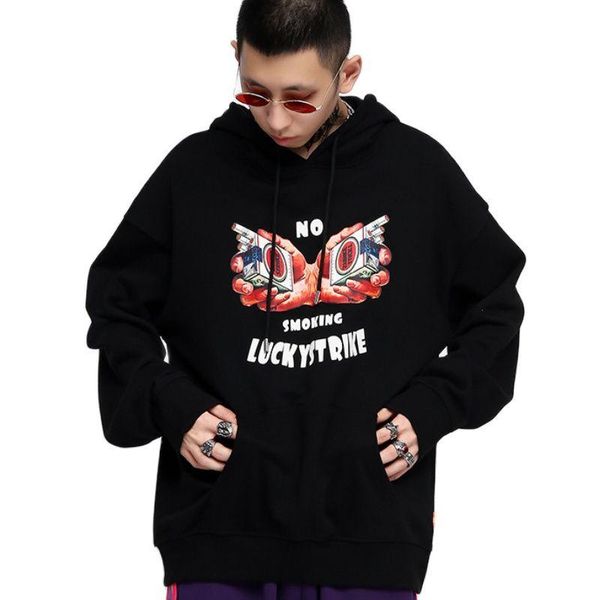 men's hoodies & sweatshirts funny graphic no smoking print retro green cotton hoodie men hip hop pullover casual hooded sweatshirt vint, Black 
men's hoodies & sweatshirts funny graphic no smoking print retro green cotton hoodie men hip hop pullover casual hooded sweatshirt vint, Black