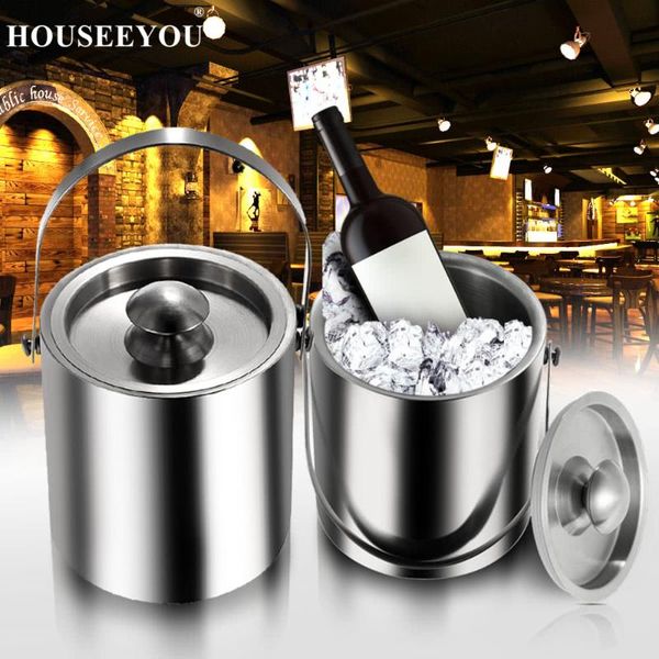 ice buckets and coolers 2l/3l bilayer stainless steel insulation bucket wine cold barrel utensils with lid portable handle
ice buckets and coolers 2l/3l bilayer stainless steel insulation bucket wine cold barrel utensils with lid portable handle
