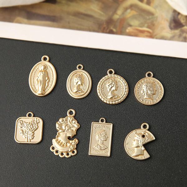 charms 5pcs vintage matte gold geometric portrait earring alloy diy coin maria bracelet necklace pendant jewelry findings make, Bronze;silver
charms 5pcs vintage matte gold geometric portrait earring alloy diy coin maria bracelet necklace pendant jewelry findings make, Bronze;silver