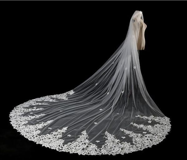 bridal veils exquisite lace applique 3 meters long church wedding veil chapel ivory veu de noiva 2021, Black
bridal veils exquisite lace applique 3 meters long church wedding veil chapel ivory veu de noiva 2021, Black