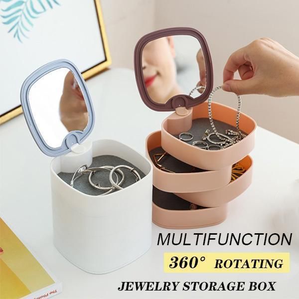 storage boxes & bins rotating jewelry box with mirror multilayer stand earrings ring cosmetics beauty container organizer
storage boxes & bins rotating jewelry box with mirror multilayer stand earrings ring cosmetics beauty container organizer