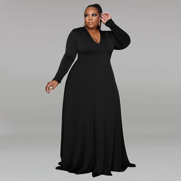 plus size dresses 3xl 4xl 5xl wholesale drop winter women clothing evening dress 2021 long sleeve v neck female outfit, Black
plus size dresses 3xl 4xl 5xl wholesale drop winter women clothing evening dress 2021 long sleeve v neck female outfit, Black