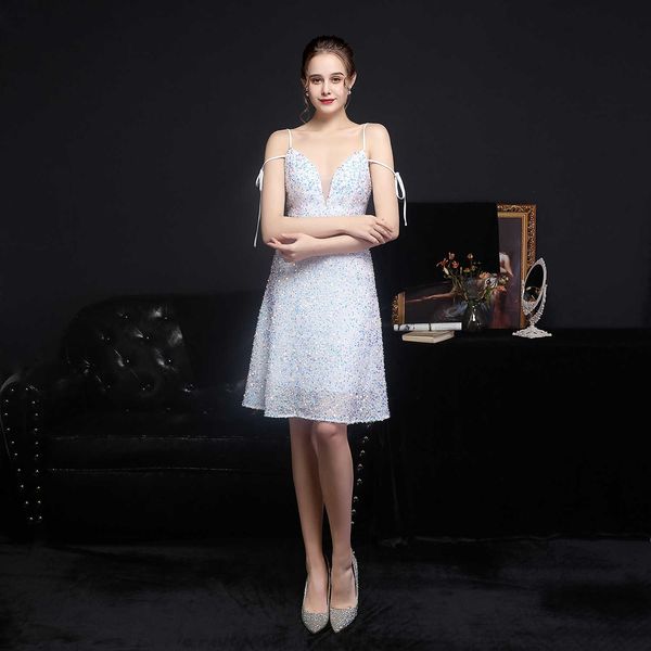 luxury evening dress 18610# banquet evening dr's magic beads short party fairy department, Black;gray
luxury evening dress 18610# banquet evening dr's magic beads short party fairy department, Black;gray