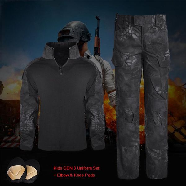 gym clothing kids tactical uniform g3 comat pants and shirts suit with elbow & knee pads, White;black
gym clothing kids tactical uniform g3 comat pants and shirts suit with elbow & knee pads, White;black