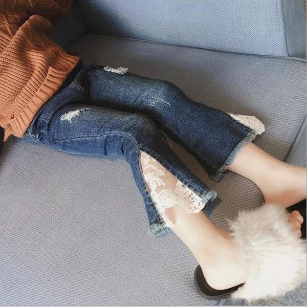 winter baby girls jeans long lace slits ripped kids pants children skinny party fashion trousers 2-8y, Blue
winter baby girls jeans long lace slits ripped kids pants children skinny party fashion trousers 2-8y, Blue