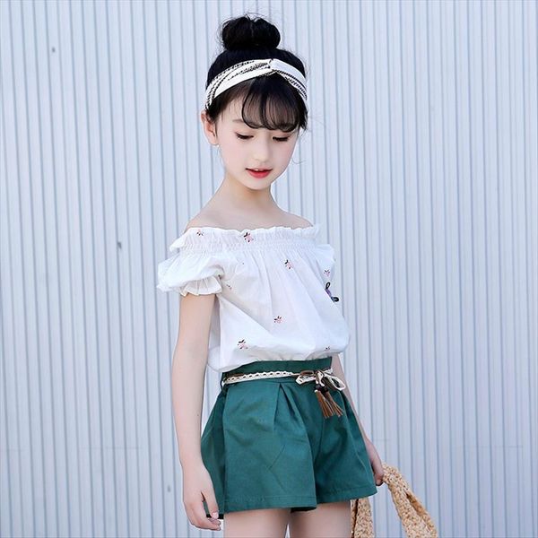 toddler girls summer clothing floral off shoulder t shirt shorts 2pcs reima outfits clothes set for 6 8 10 12, White
toddler girls summer clothing floral off shoulder t shirt shorts 2pcs reima outfits clothes set for 6 8 10 12, White