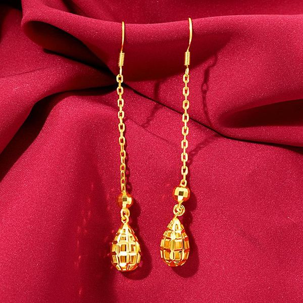 dangle & chandelier classical 24k yellow gold hollow water drop earrings for women sand earring wedding birthday fine jewelry gifts, Silver
dangle & chandelier classical 24k yellow gold hollow water drop earrings for women sand earring wedding birthday fine jewelry gifts, Silver