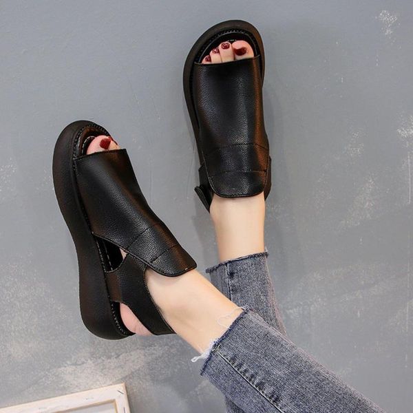 summer sandals thick-soled flat-heeled ladies sandalsvelcro casual sports all-match women's shoes, Black
summer sandals thick-soled flat-heeled ladies sandalsvelcro casual sports all-match women's shoes, Black