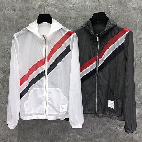 downs fashion tb brand jacket men uv sun protection summer thin sports coat casual hooded diagonal stripes sunscreen clothing, Black
downs fashion tb brand jacket men uv sun protection summer thin sports coat casual hooded diagonal stripes sunscreen clothing, Black