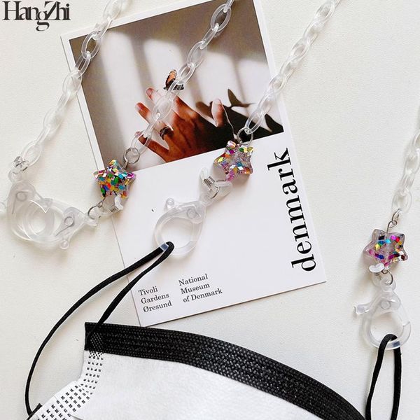 hangzhi 2021 colorful sequin star transparent heart acrylic fishing line mask chain sunglasses hanging lanyard for women pendant necklaces, Silver
hangzhi 2021 colorful sequin star transparent heart acrylic fishing line mask chain sunglasses hanging lanyard for women pendant necklaces, Silver