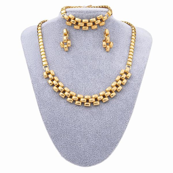 earrings & necklace fashion 24k gold plated jewelry sets for women bridesmaid bracelet earring accessories set african bridal wedding gift, Silver
earrings & necklace fashion 24k gold plated jewelry sets for women bridesmaid bracelet earring accessories set african bridal wedding gift, Silver