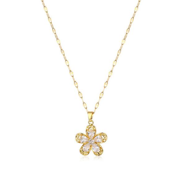 pendant necklaces recommend jewellery titanium steel flower zircon style small jewelry choker wedding for women, Silver
pendant necklaces recommend jewellery titanium steel flower zircon style small jewelry choker wedding for women, Silver