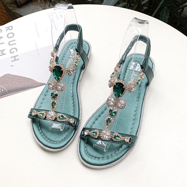 women bohemian crystal rhinestone sandals beach gladiator shoes outdoor casual flat sports boho summer flip flops, Black
women bohemian crystal rhinestone sandals beach gladiator shoes outdoor casual flat sports boho summer flip flops, Black