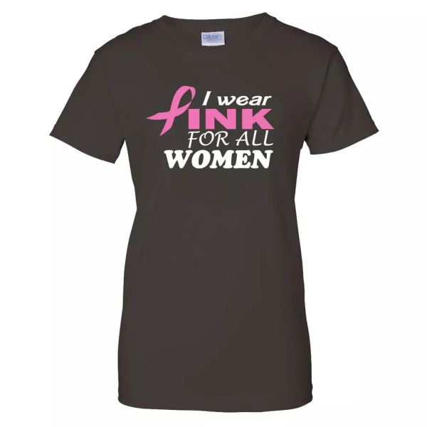 i wear pink for all women breast cancer ladies tee 10% amer cancer society 440, White;black
i wear pink for all women breast cancer ladies tee 10% amer cancer society 440, White;black
