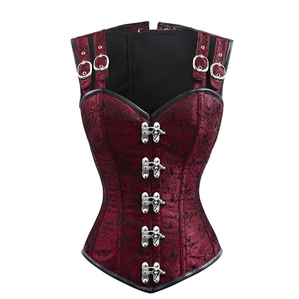 Woman Bustiers Women Steampunk Corset Gothic Clothing Sexy Corset Burlesque Steel Boned Corselet Black Red Brocade Bustiers Vest Corset Top, Black;white
Woman Bustiers Women Steampunk Corset Gothic Clothing Sexy Corset Burlesque Steel Boned Corselet Black Red Brocade Bustiers Vest Corset Top, Black;white
