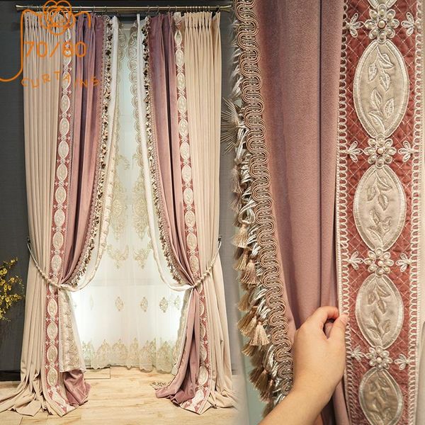 curtain & drapes french high-grade lace stitching flannel curtains embroidered blackout for living room and bedroom finished products
curtain & drapes french high-grade lace stitching flannel curtains embroidered blackout for living room and bedroom finished products
