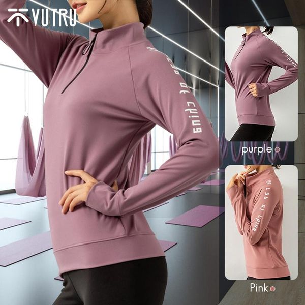 yoga outfit vutru women sport zipper long sleeve shirt with thumb holes solid pink quick dry breathable gym fitness
yoga outfit vutru women sport zipper long sleeve shirt with thumb holes solid pink quick dry breathable gym fitness