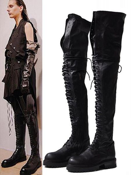 boots super long thigh high women over the knee genuine leather thick heel lace-up motorcycle knight winter shoes, Black
boots super long thigh high women over the knee genuine leather thick heel lace-up motorcycle knight winter shoes, Black