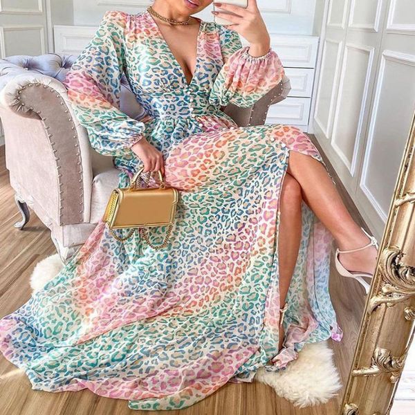 casual dresses dpsde 2021 autumn women's fashion v-neck leopard print bubble sleeve printed long dress, Black;gray
casual dresses dpsde 2021 autumn women's fashion v-neck leopard print bubble sleeve printed long dress, Black;gray
