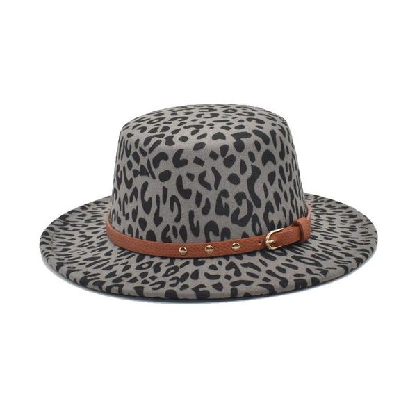 wide brim hats leopard grain fedoras hat for man women belt luxury fashion panama party flat top, Blue;gray
wide brim hats leopard grain fedoras hat for man women belt luxury fashion panama party flat top, Blue;gray