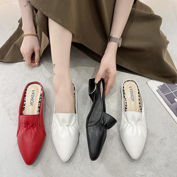 slippers shallow cover toe low shoes woman 2021 soft loafers luxury slides pantofle pointed comfort designer basic bonded le, Black
slippers shallow cover toe low shoes woman 2021 soft loafers luxury slides pantofle pointed comfort designer basic bonded le, Black