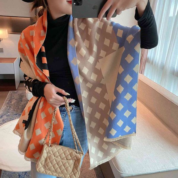 design scarf imitation cashmere scarf women's korean version long air conditioning shawl double-sided two-color sweet lattice jacquard, Blue;gray
design scarf imitation cashmere scarf women's korean version long air conditioning shawl double-sided two-color sweet lattice jacquard, Blue;gray