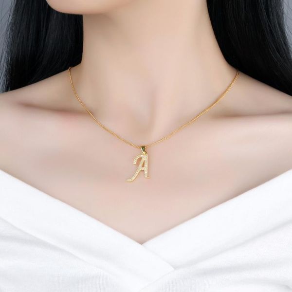 pendant necklaces 1pc 26 letter rhinestone girl necklace ladies female clavicle simple temperament, Silver
pendant necklaces 1pc 26 letter rhinestone girl necklace ladies female clavicle simple temperament, Silver