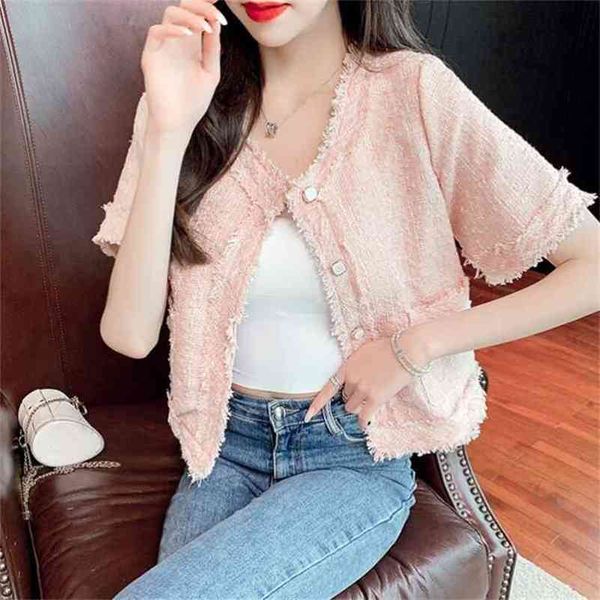 black tweed short jacket coat women fall winter bomber harajuku streetwear crop vintage oversized outerwear 210603, White;black
black tweed short jacket coat women fall winter bomber harajuku streetwear crop vintage oversized outerwear 210603, White;black