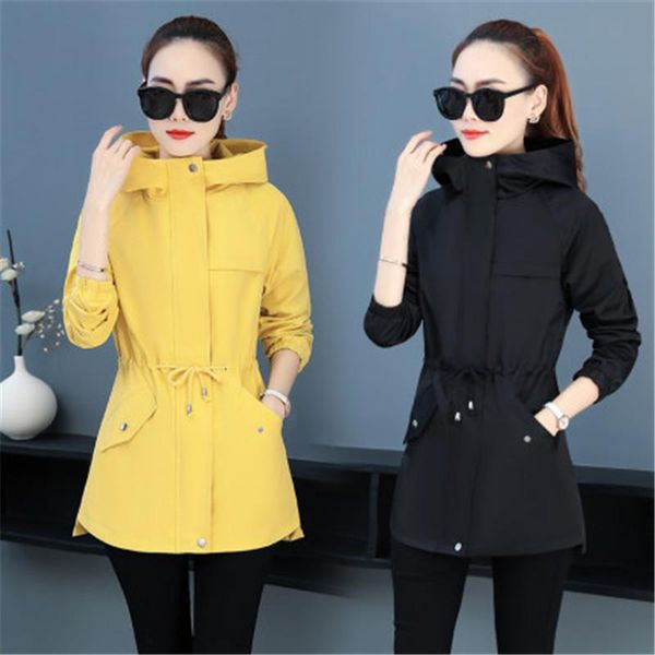 women's trench coats 2021 spring autumn coat fashion solid hooded overcoat korean casual short windbreaker female basic m491, Tan;black
women's trench coats 2021 spring autumn coat fashion solid hooded overcoat korean casual short windbreaker female basic m491, Tan;black