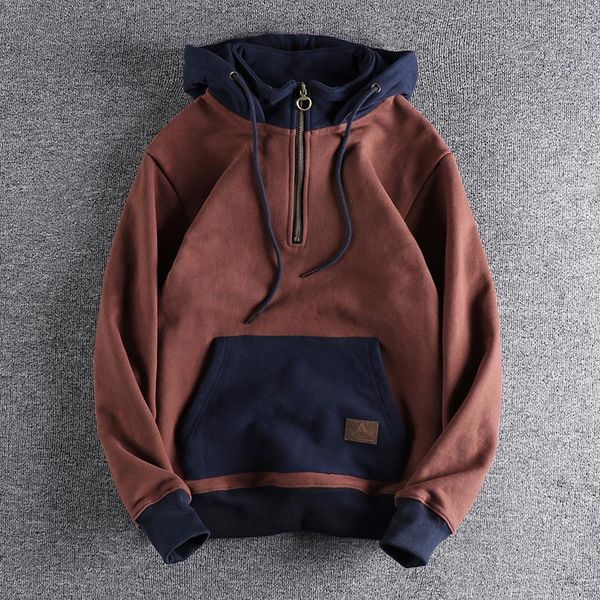 men's hoodies & sweatshirts 2021 winter plush thickened hoodie fashion contrast color youth stand collar coat for promotion 341, Black
men's hoodies & sweatshirts 2021 winter plush thickened hoodie fashion contrast color youth stand collar coat for promotion 341, Black