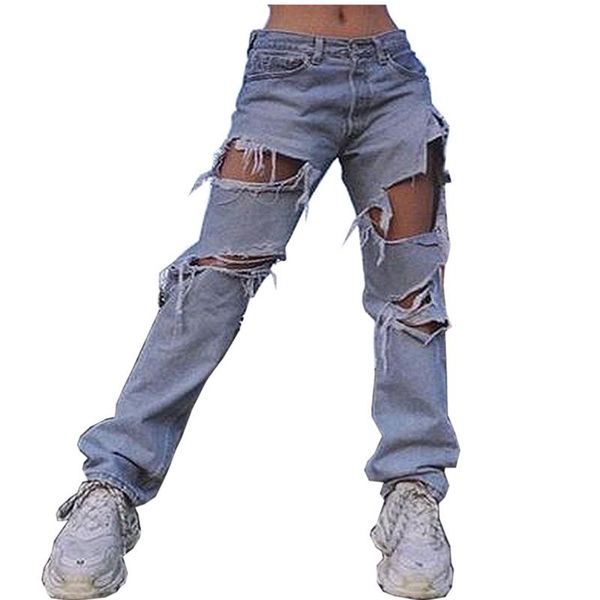 women's jeans ripped straight leg women full length vintage streetwear baggy denim pants causal fashion hole loose female trousers 6302, Blue
women's jeans ripped straight leg women full length vintage streetwear baggy denim pants causal fashion hole loose female trousers 6302, Blue