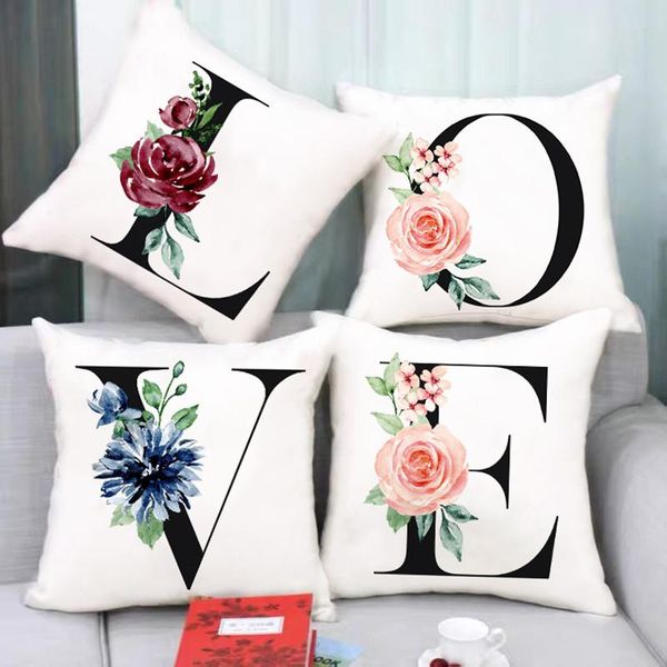 cushion/decorative pillow alphabet flower print pillowcase decorative sofa cushion cover bed pillows cases home decor car cute case 
cushion/decorative pillow alphabet flower print pillowcase decorative sofa cushion cover bed pillows cases home decor car cute case