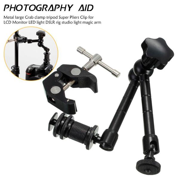 11inch adjustable friction articulating magic arm/super clamp for tranmitter monitor light hollyland mars lighting & studio accessories
11inch adjustable friction articulating magic arm/super clamp for tranmitter monitor light hollyland mars lighting & studio accessories