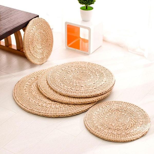 cushion/decorative pillow natural straw round cushion 45cm/40cm/30cm knitted cattails flat seat handcrafted thick floor mat for zen yoga pra
cushion/decorative pillow natural straw round cushion 45cm/40cm/30cm knitted cattails flat seat handcrafted thick floor mat for zen yoga pra