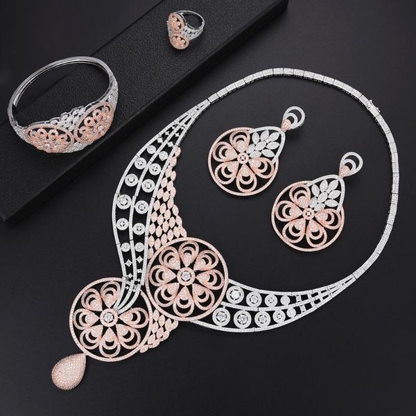 earrings & necklace larrauri trendy statement drop rings bracelet bangle for women bride wedding jewelry sets accessories, Silver
earrings & necklace larrauri trendy statement drop rings bracelet bangle for women bride wedding jewelry sets accessories, Silver