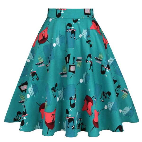 skirts 2021 cat printed short swing cotton casual summer high waist vintage retro skater punk harajuku midi skirt faldas mujer, Black
skirts 2021 cat printed short swing cotton casual summer high waist vintage retro skater punk harajuku midi skirt faldas mujer, Black