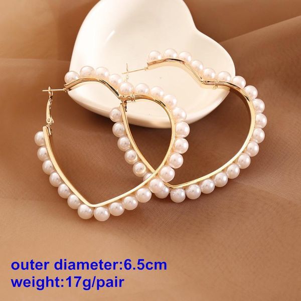 hoop & huggie arrival boho fashion simulated pearl heart earrings for women girls geometric earring jewelry, Golden;silver
hoop & huggie arrival boho fashion simulated pearl heart earrings for women girls geometric earring jewelry, Golden;silver