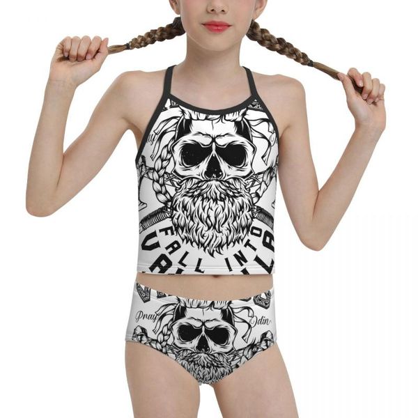 women's swimwear odin for children young girls print fall into valhalla biquini 2021 wholesale girl swimming suit, White;black
women's swimwear odin for children young girls print fall into valhalla biquini 2021 wholesale girl swimming suit, White;black