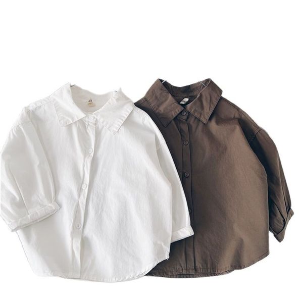 boys spring autumn style pure cotton solid color girl shirt korean children's p4331 220222, White;black
boys spring autumn style pure cotton solid color girl shirt korean children's p4331 220222, White;black