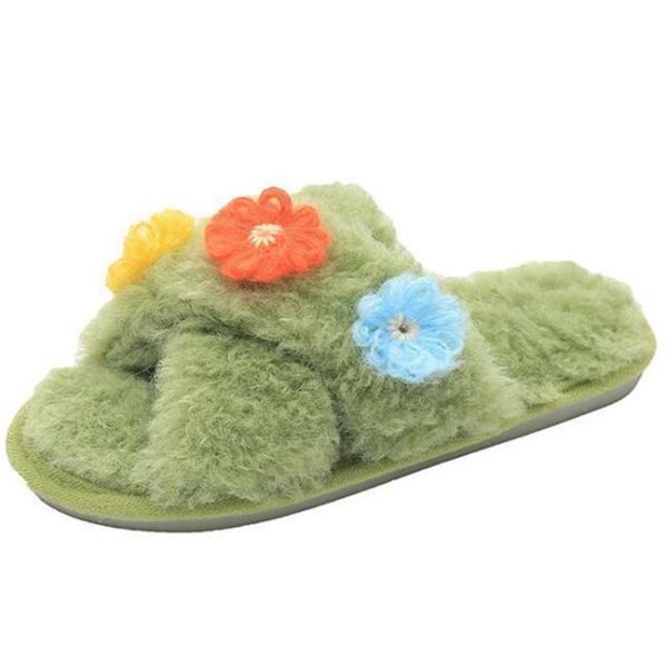 women warm home slippers ladies cross soft plush female open toe women's house shoes fashion flowers sh586, Black
women warm home slippers ladies cross soft plush female open toe women's house shoes fashion flowers sh586, Black