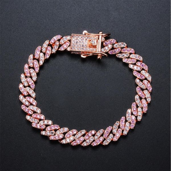 fashion trend 3 micro-inlaid pink zircon cuban chain diy personality hip hop couple bracelet two-tone diamond, Golden;silver
fashion trend 3 micro-inlaid pink zircon cuban chain diy personality hip hop couple bracelet two-tone diamond, Golden;silver