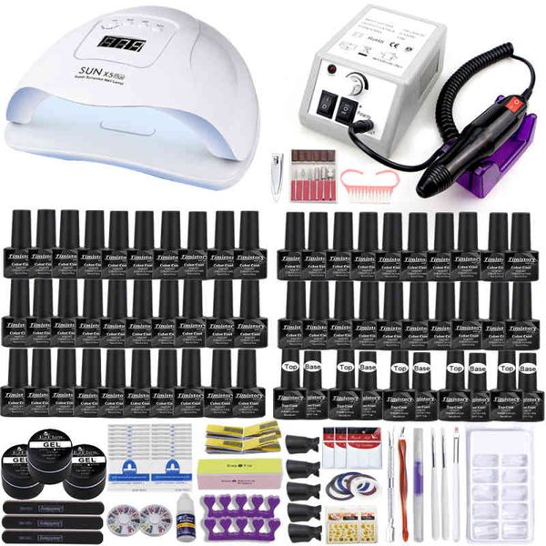 manicure with 120w/80w/54w uv led lamp 20000rpm drill machine 50 color nail polish kit tools set
manicure with 120w/80w/54w uv led lamp 20000rpm drill machine 50 color nail polish kit tools set