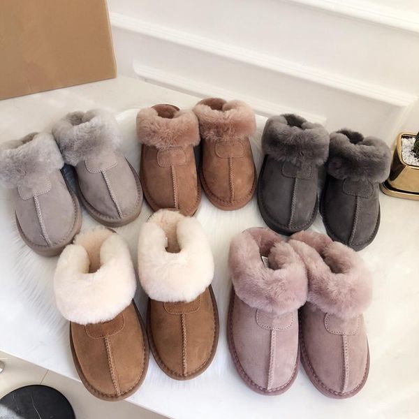 slippers 2021 natural sheepskin fur female winter men's warm indoor australia soft wool lady home, Black 
slippers 2021 natural sheepskin fur female winter men's warm indoor australia soft wool lady home, Black