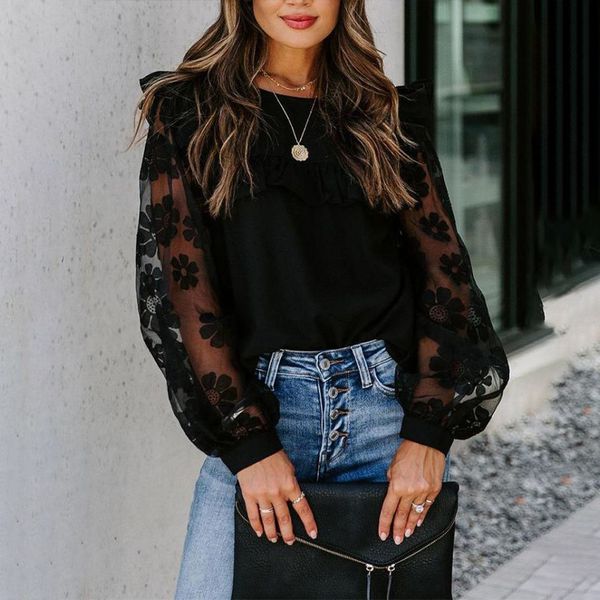 women's transparent mesh patchwork blouse floral lantern sleeve casual blouses female elegant summer fashion ladies 210524, White
women's transparent mesh patchwork blouse floral lantern sleeve casual blouses female elegant summer fashion ladies 210524, White