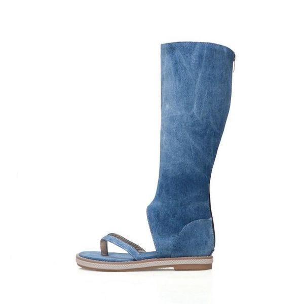 sandals women flat beach shoes denim clip toe zip knee high gladiator summer boots fashion casual black blue navy csec
sandals women flat beach shoes denim clip toe zip knee high gladiator summer boots fashion casual black blue navy csec