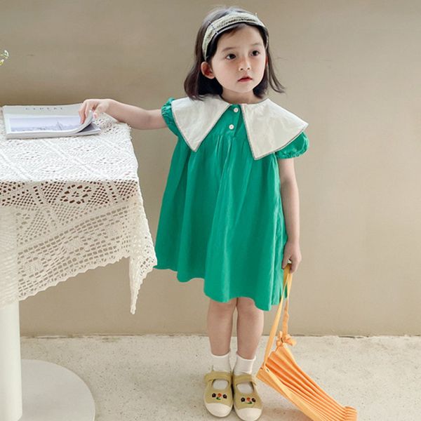 summer baby girls short sleeve pure color dresses kids girl princess clothing casual fashion 210521, Red;yellow
summer baby girls short sleeve pure color dresses kids girl princess clothing casual fashion 210521, Red;yellow