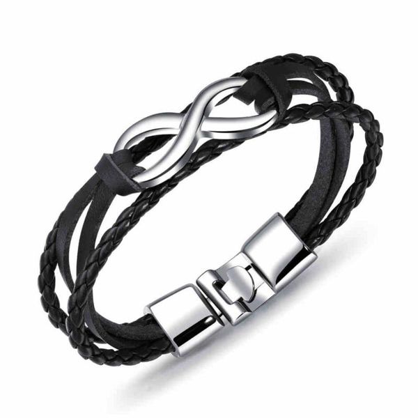 charm bracelets eternal infinity eight multiple layers leather knit bracelet handmade male punk jewelry for man #280080, Golden;silver
charm bracelets eternal infinity eight multiple layers leather knit bracelet handmade male punk jewelry for man #280080, Golden;silver